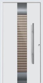 front entrance door with timber effect and canadian maple inserts